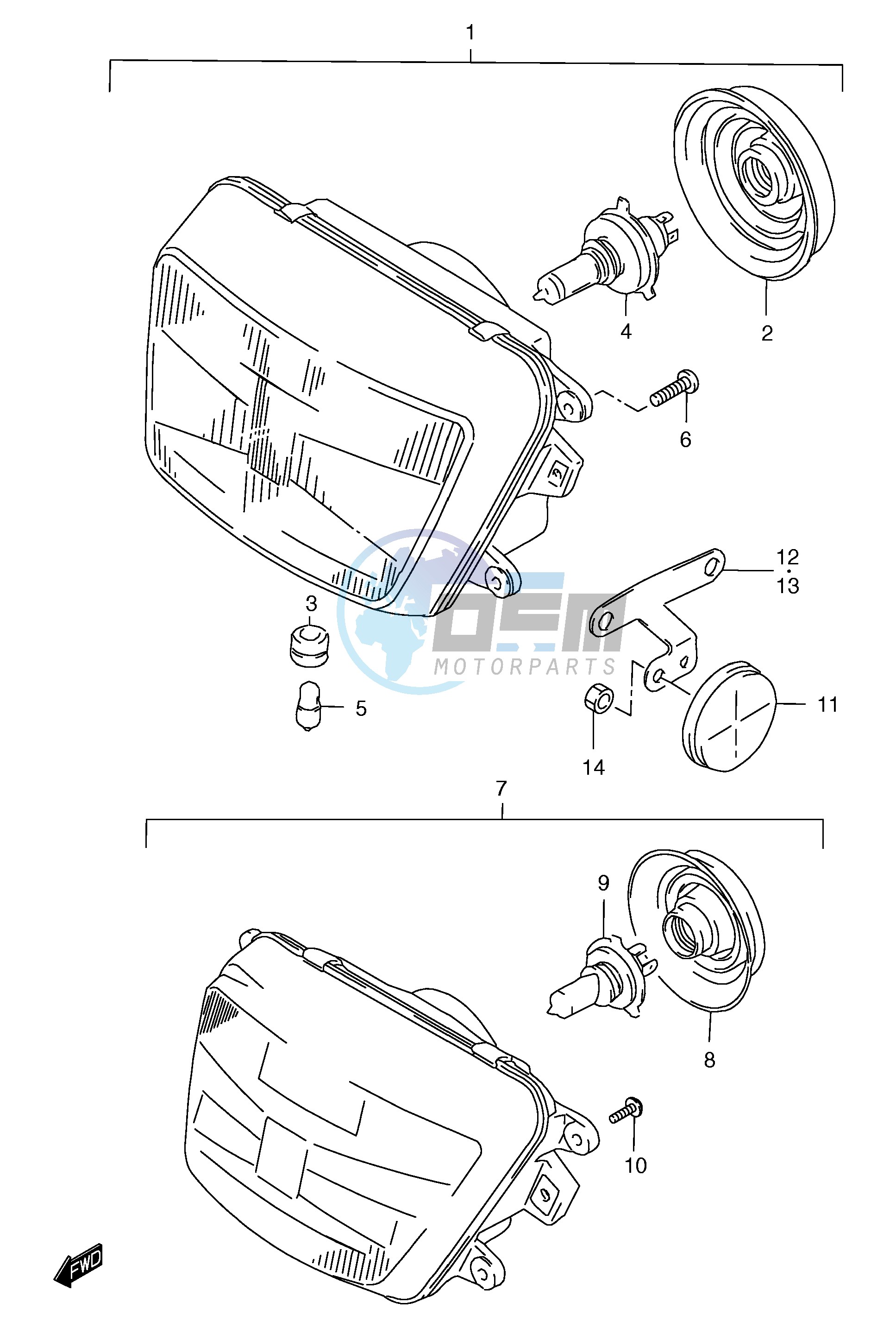 HEADLAMP (GSF1200ST SV SW SX SY SAV SAW SAX SAY)