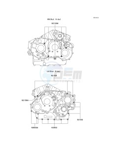 VN 1500 L [VULCAN 1500 NOMAD FI] (L2-L4) [VULCAN 1500 NOMAD FI] drawing CRANKCASE BOLT PATTERN