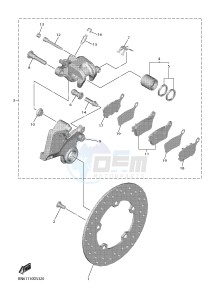 YZF-R6 YZF600 R6 (BN6A) drawing REAR BRAKE CALIPER