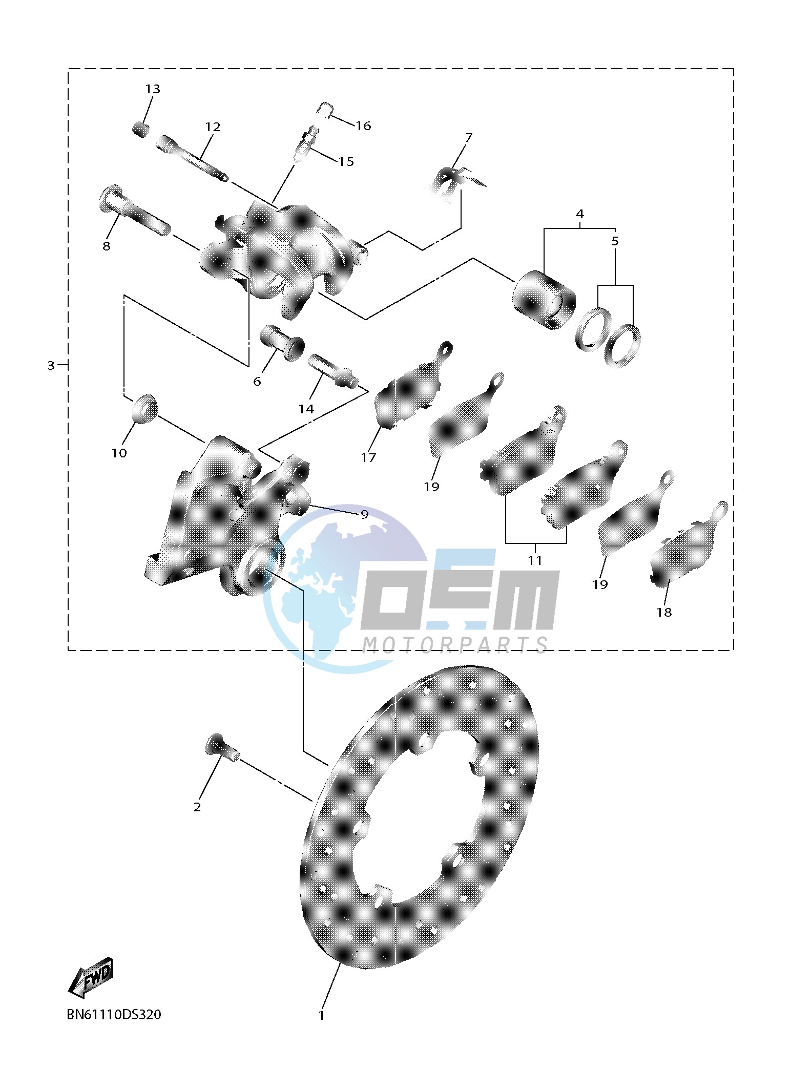 REAR BRAKE CALIPER