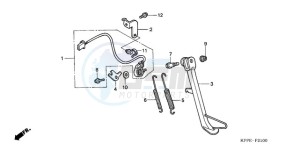 CBR125RWA Germany - (G / WH) drawing STAND