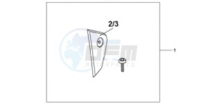 CBR1000RR9 Australia - (U / MME) drawing FAIRING SCUFF PAD