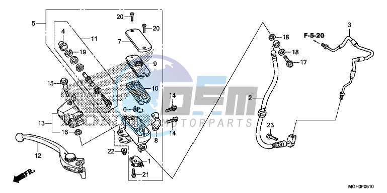 FR. BRAKE MASTER CYLINDER