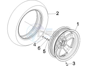 GTS 300 ie (EMEA, APAC) drawing Front wheel