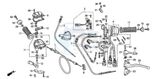 TRX450ES drawing HANDLE SWITCH (ES)