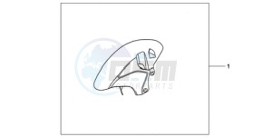 CBR1000RAA BR / ABS - (BR / ABS) drawing CARBON FIBER FRONT FENDER