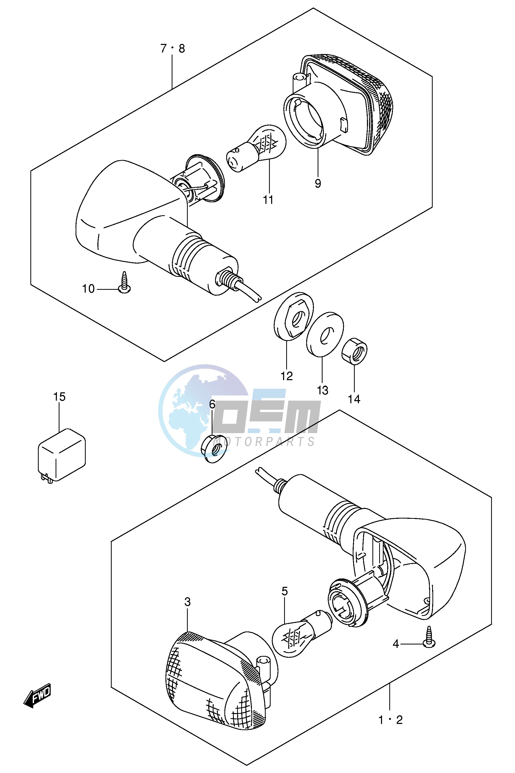 TURNSIGNAL LAMP (E24,F.NO.100197~)