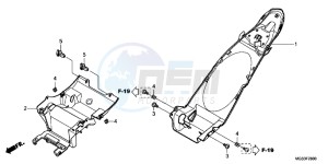 NC700XDC drawing REAR FENDER