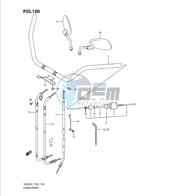 HANDLEBAR (VL800L1 E2)