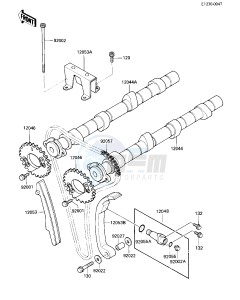 ZL 1000 A [ZL1000 ELIMINATOR] (A1) drawing CAMSHAFTS_CHAIN_TENSIONER