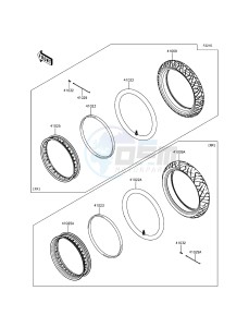 D-TRACKER KLX150HGF XX (EU ME A(FRICA) drawing Tires