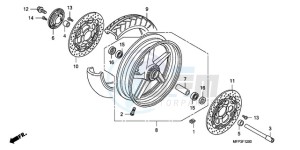 CB1300A9 BR / ABS CO MME - (BR / ABS CO MME) drawing FRONT WHEEL