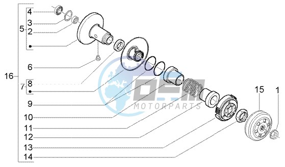 Driven pulley