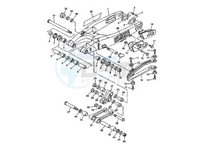 YZ F 450 drawing REAR ARM