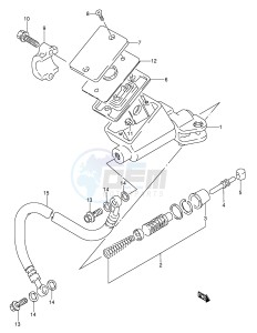 GSX-R1100W (E28) drawing CLUTCH MASTER CYLINDER (MODEL S T V W)