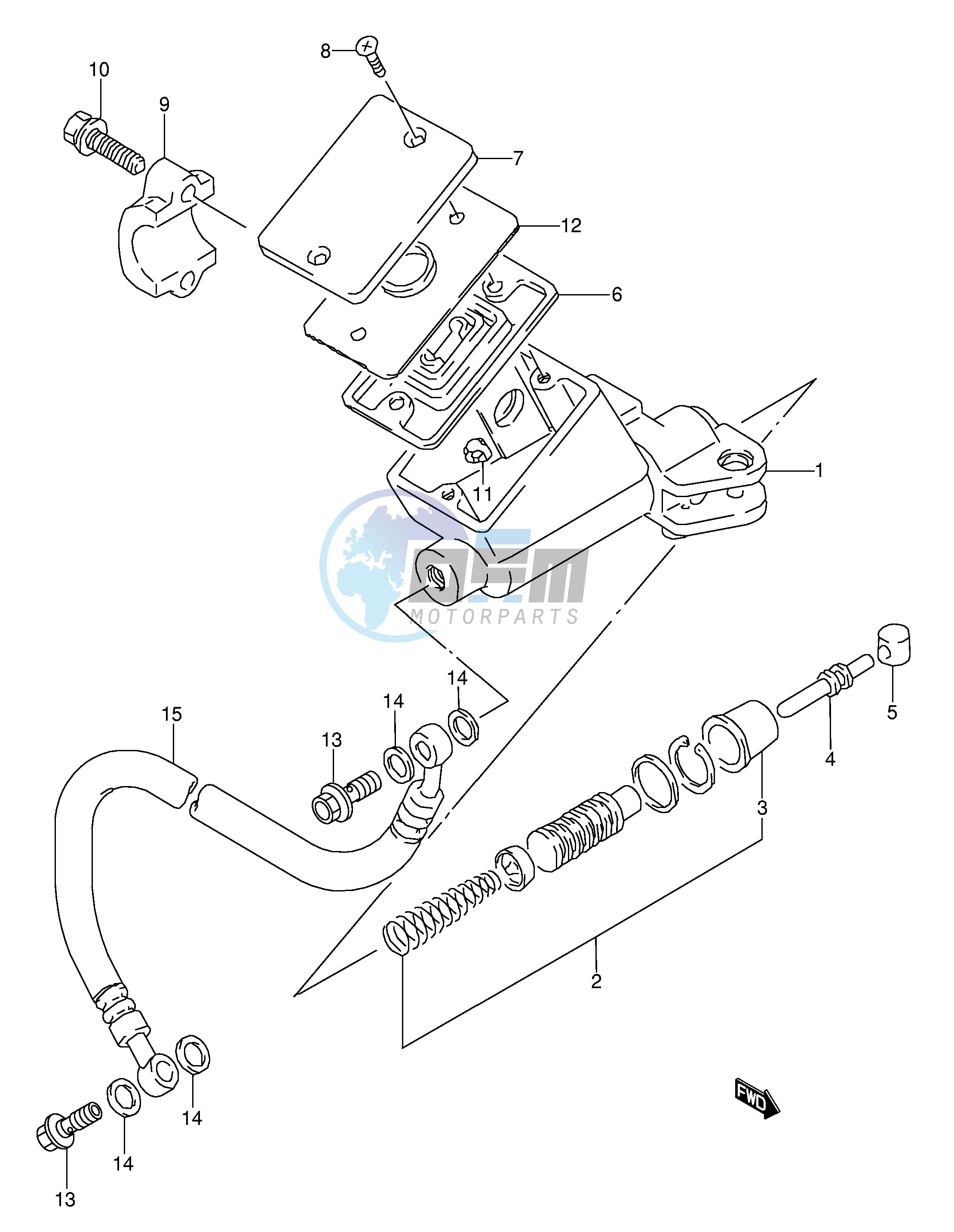 CLUTCH MASTER CYLINDER (MODEL S T V W)