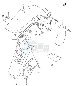 DR350 (E1) drawing REAR FENDER (E24)