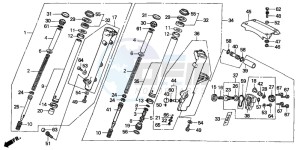 CBX750P2 drawing FRONT FORK