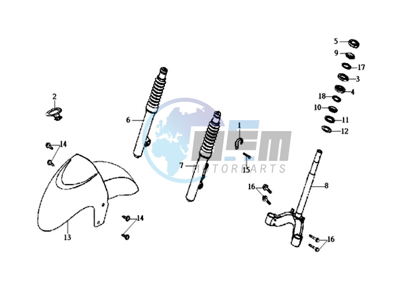 FRONT FENDER / INNER LEG / YOKE