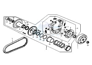 MASK EU2 - 50 cc drawing DRIVEN PULLEY