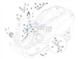 PRIMAVERA 50 4T 3V E4 30 MPH NOABS 30 Mph (NAFTA) drawing Voltage Regulators - Electronic Control Units (ecu) - H.T. Coil