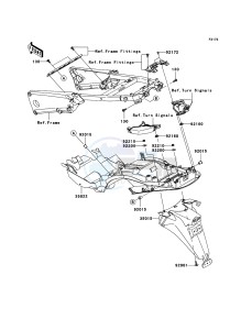 ZZR1400_ABS ZX1400DBF FR GB XX (EU ME A(FRICA) drawing Rear Fender(s)