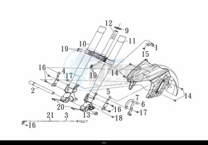 MAXSYM TL 500 (TL47W1-EU) (L9) drawing STRG. STEM COMP. - FR. CUSHION