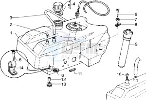 Hexagon 125 GT drawing Fuel Tank