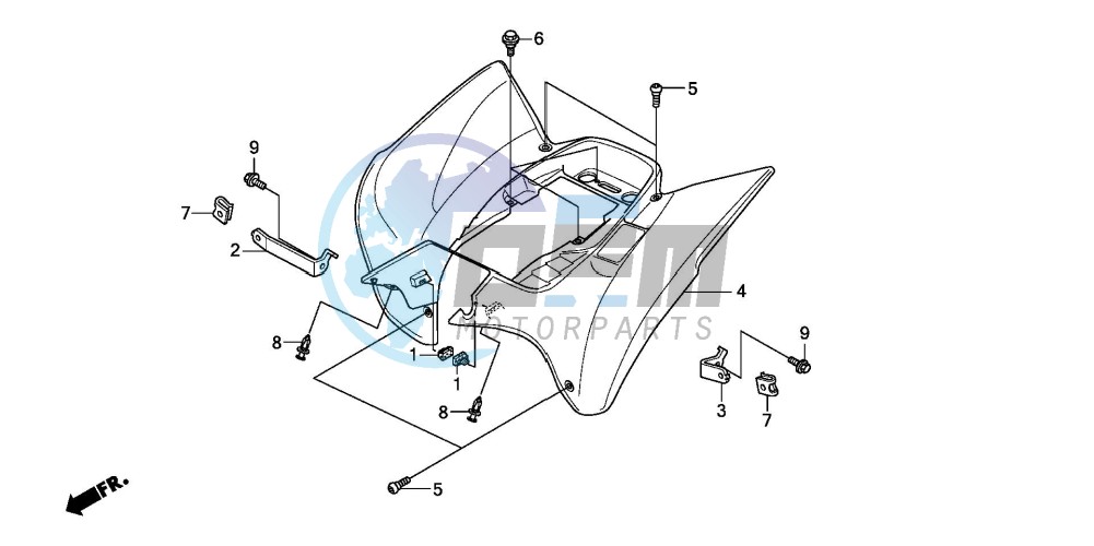 REAR FENDER (TRX300EX'07,'08)
