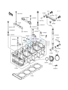 ZX 1100 F [GPZ 1100 ABS] (F1) [GPZ 1100 ABS] drawing CYLINDER HEAD