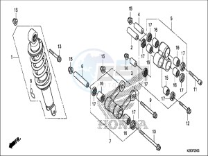 CRF125FBH Europe Direct - (ED) drawing REAR CUSHION