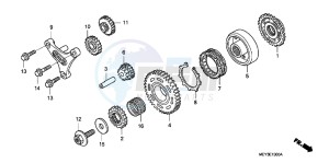 CRF450XB drawing STARTING CLUTCH