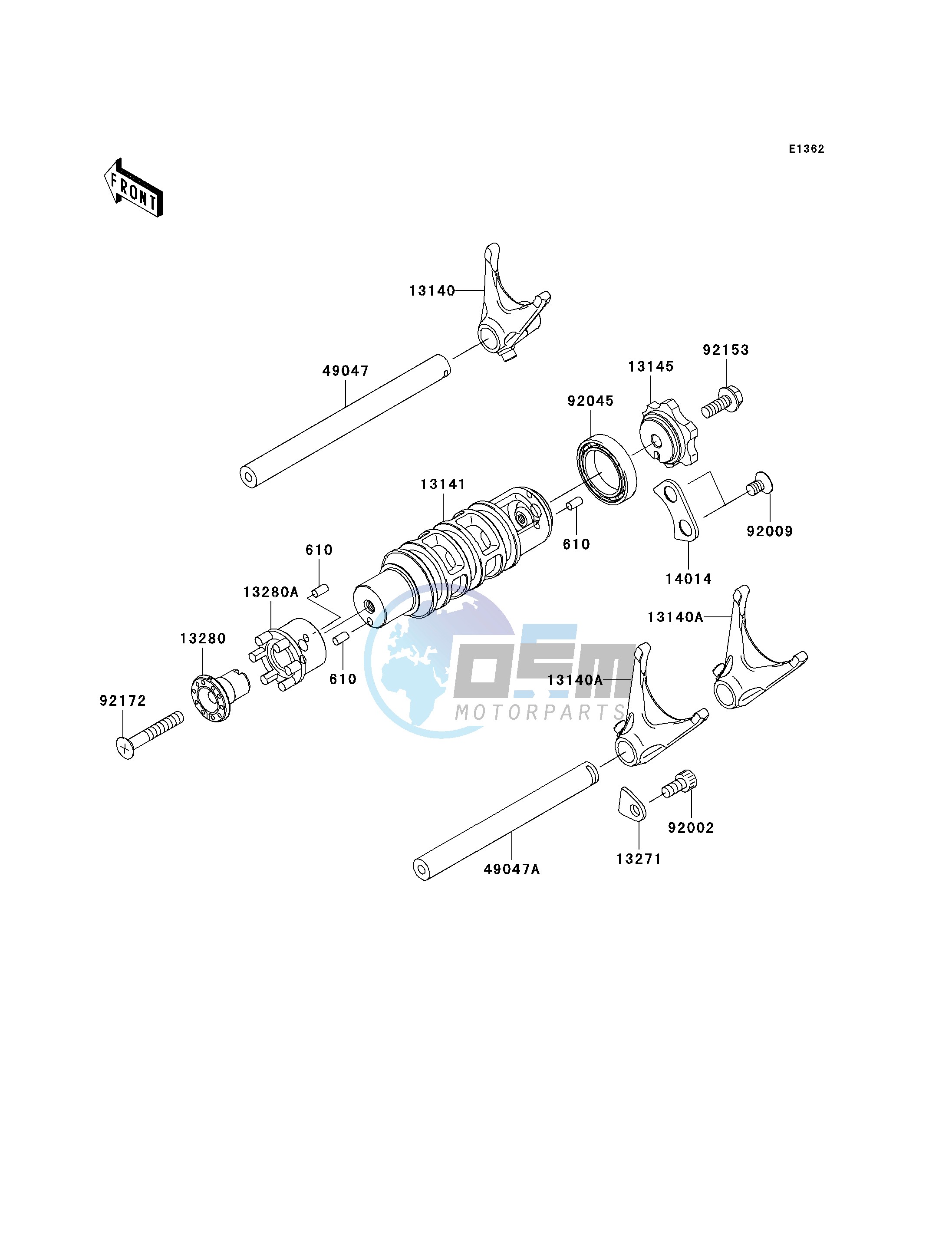 GEAR CHANGE DRUM_SHIFT FORK-- S- -