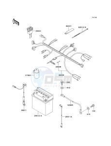 KAF 300 D [MULE 520] (D1-D2) [MULE 520] drawing CHASSIS ELECTRICAL EQUIPMENT