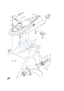 DF 70 drawing Gear Case (1998-2000)