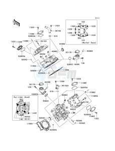 KVF650 D [BRUTE FORCE 650 4X4] (D1) D1 drawing CYLINDER HEAD