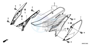 CRF450RF CRF450R Europe Direct - (ED) drawing SEAT/SIDE COVER