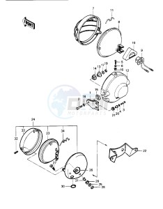 KLT 250 P [POLICE] (P1) [POLICE] drawing HEADLIGHT_PURSUIT LIGHT