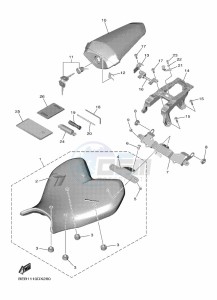 YZF690 YZF-R7 (BEBA) drawing SEAT