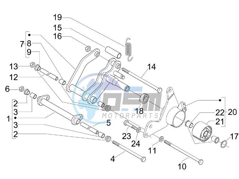 Swinging arm