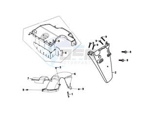 FIDDLE II 50 45KMH (L8) EU EURO4 drawing REAR MUDGUARD - MUDGUARD