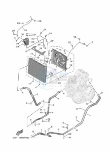 YXE850EN YXE85WPHL (BAN3) drawing RADIATOR & HOSE