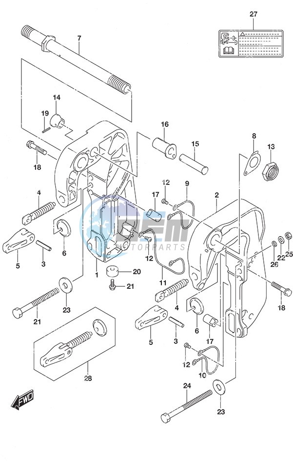 Clamp Bracket w/Power Tilt