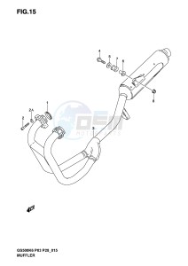 GS500 (P3) drawing MUFFLER