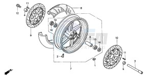 VTR1000SP VTR1000SP-2 drawing FRONT WHEEL (VTR1000SPY/1 )