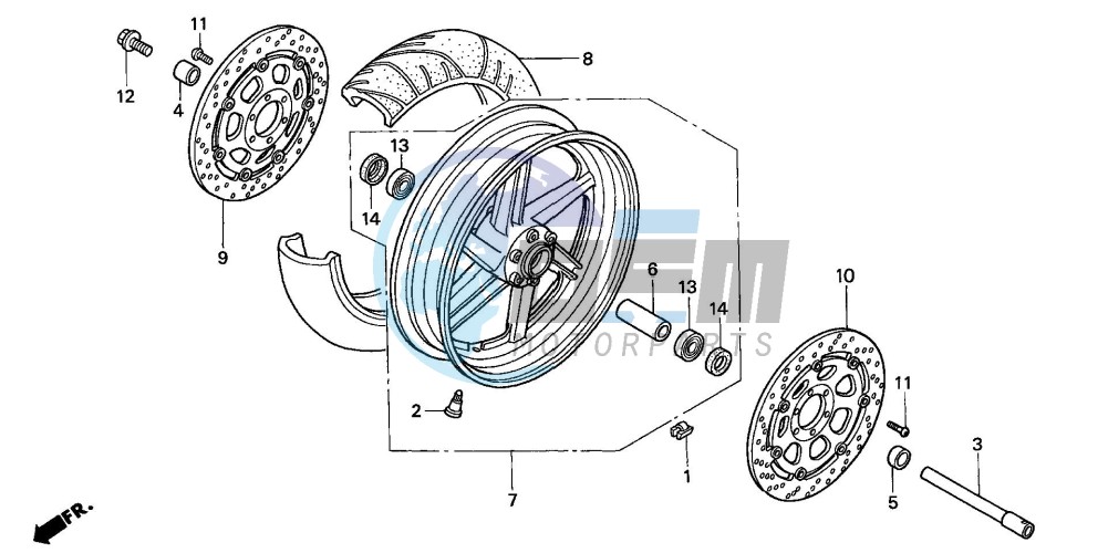 FRONT WHEEL (VTR1000SPY/1 )