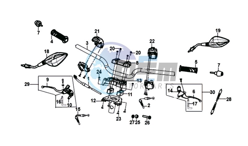 HANDLEBAR / BRAKE LEVERS /CABLES