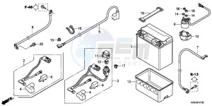 TRX500FMD TRX500FM Europe Direct - (ED) drawing BATTERY