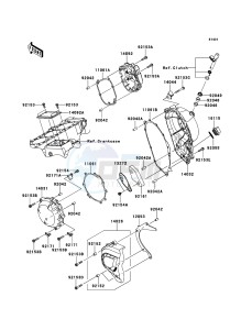 NINJA_ZX-10R_ABS ZX1000KBF FR GB XX (EU ME A(FRICA) drawing Engine Cover(s)