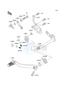 KX125 KX125-M3 EU drawing Gear Change Mechanism